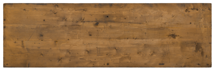 Wooden table surface. Blank top view background isolated on white, work  in carpentry, template for many crafts, useful for placing tools, Banner in wood industry. Kitchen top and vintage furnishings