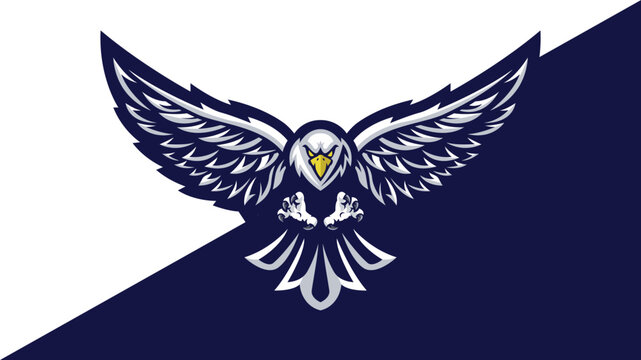 eagle vector mascot logo design with modern illustration concept style for badge, emblem and t-shirt printing. eagle illustration for sport and e-sport team