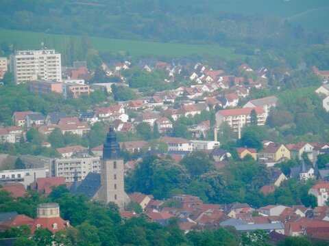 Die Trinitatiskirche in Sondershausen vom Frauenberg aus gesehen