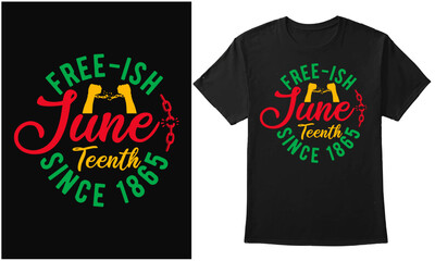 June Teenth Since 1865- Juneteenth Black Day Quote typography Graphic Design For T-shirt, Banner, Poster, Mug, Hoodie, etc