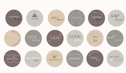 Instagram highlights. Aesthetic covers