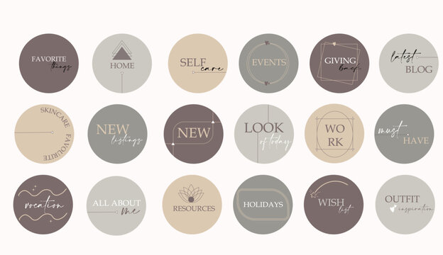 Instagram highlights. Aesthetic covers