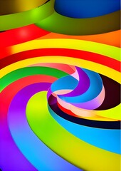 Abstract vibrant colorful dynamic artwork