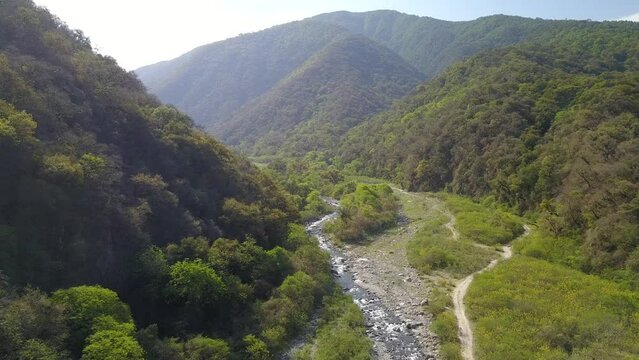 beautiful landscape in the mountain jungle in northwest Argentina