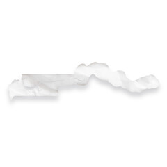 Country map of Gambia as a crumpled paper cut-out isolated on transparent background