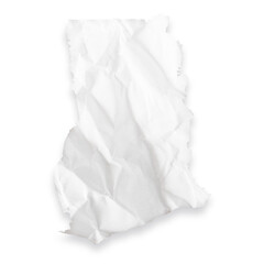 Country map of Ghana as a crumpled paper cut-out isolated on transparent background