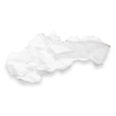 Fototapeta na wymiar Country map of Slovakia as a crumpled paper cut-out isolated on transparent background