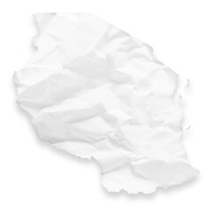 Country map of Tanzania as a crumpled paper cut-out isolated on transparent background