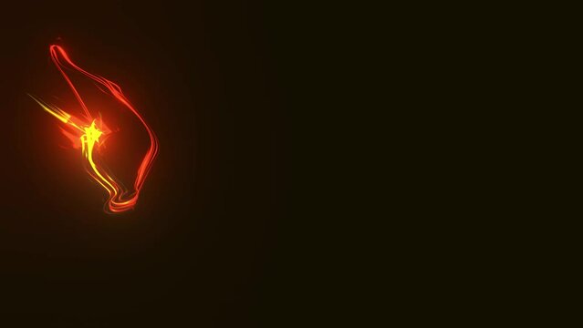 atmosp&auml;rische energiegeladene neonfarbende leuchtende Lichtanimation, LED, Laser, feuerrot, orange
