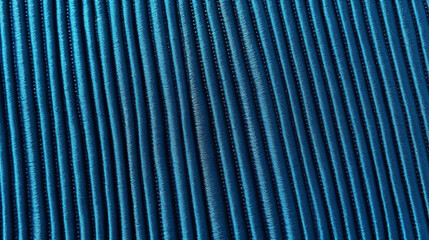 Obraz premium Blue Corduroy Fabric Texture Background - Textile Material - Generative AI