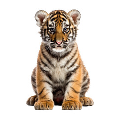 Fototapeta premium tiger cub transparent background