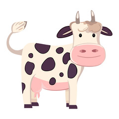 cow cartoon isolated on white
