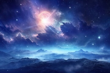 Fototapeta premium AI Generated Fantasy Universe Starry Sky background