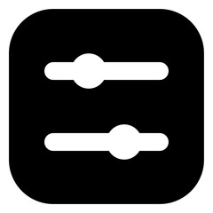 control panel solid Glyph