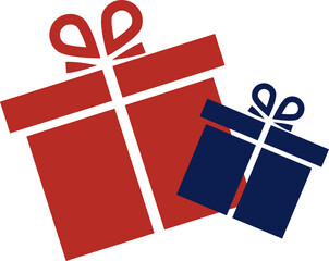 Festive boxes with bows. Wrapped gift. Present. Presentation. Promotion. Discounts. Bonuses and offers.transparent, png