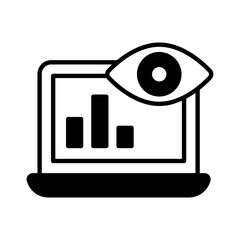 Data monitoring vector design in modern style isolated on white background