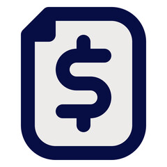 invoice filled line, outline flat finance icon