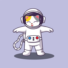 cute cat astronaut vector  illustration © Mushlih Sirri Fahmi
