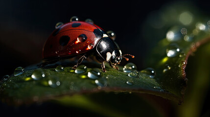Ladybug in morning light