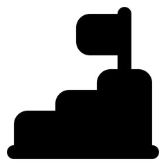 achievement solid Glyph finance icon