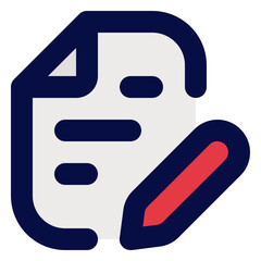 file filled line, outline flat business icon