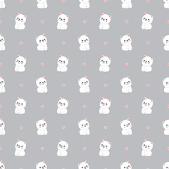 cute little bears seamless vector pattern