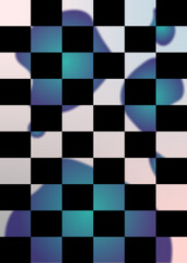 Fototapeta premium chessboard and gradient pattern