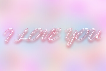  pink glass lettering with love 