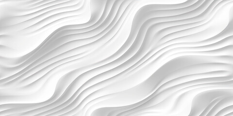 Abstract 3d white background seamless pattern waves, wavy texture. Generative AI