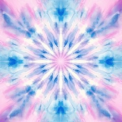Obraz premium Abstract festive colorful background, Bright round Tie Dye pattern illustration. Generative AI