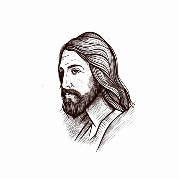 recommend clip art: Jesus hand drawn ink vector illustration