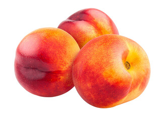 Peach, Nectarine, isolated on white background, full depth of field