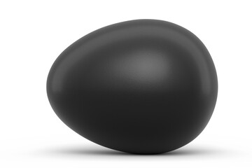 Farm organic black egg on white background