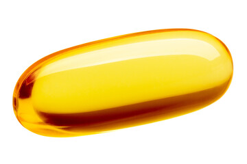 Fototapeta Fish oil pill, omega 3, isolated on white background, full depth of field obraz