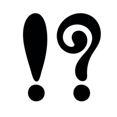 exclamation mark and question mark