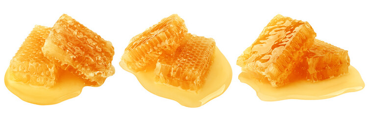 Honeycomb isolated on white background, clipping path, full depth of field