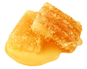 Honeycomb isolated on white background, clipping path, full depth of field