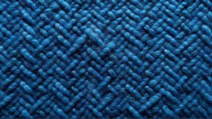 Blue Tweed Fabric Texture Background - Textile Material - Generative AI