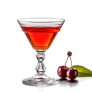 Rob Roy Cocktail isolated on white (generative AI)