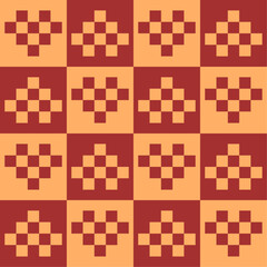 Abstract geometric background with squares. Seamless vector pattern in green color