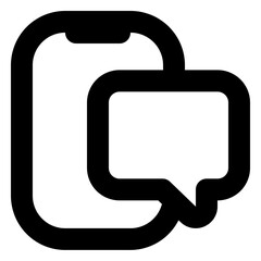 message phone outline icon