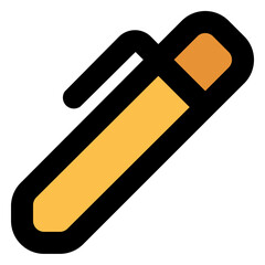 pencil filled line, outline flat icon