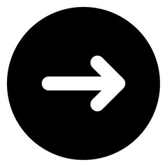 next arrow circle solid Glyph icon