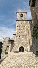 An ancient medieval tower in Macchia d'Isernia, a small medieval village in the mountains of...