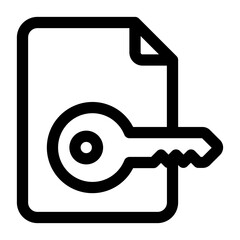 decryption file outline icon