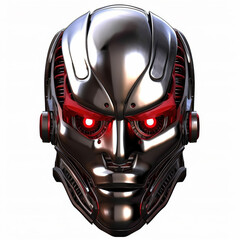 Red and Silver Robot clipart
