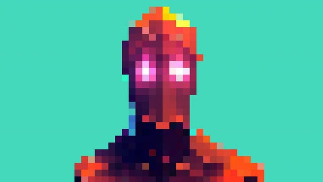 Male character in pixel art style