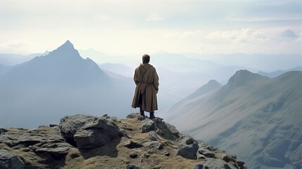 Man on a Mountain - Generative AI