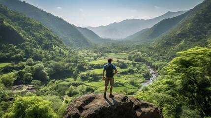 Man on a Mountain - Generative AI