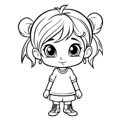 Coloring page girl